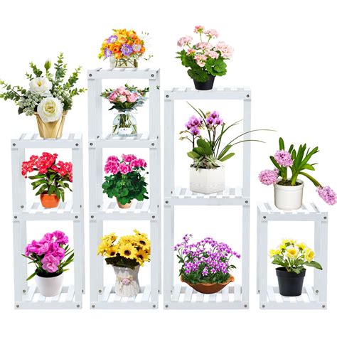 Buy GARFANS Wood Plant Stands, Multiple Combination Corner Plant, Stand ...