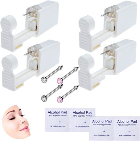 Amazon.com: HYJLPAF Nose Piercing Kit - 3 Pack Self Nose Piercing Gun ...