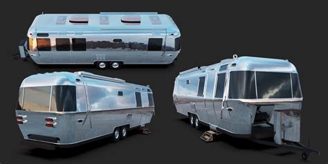 Airstream caravan camper mobile home RV 3d asset - Superhive (formerly ...