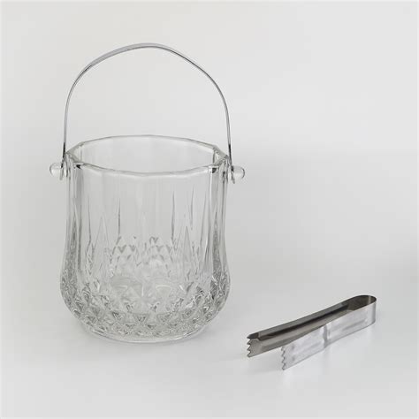 Buy Wine Essentials Glass Ice Bucket With Tong-1 L from Home Centre at ...