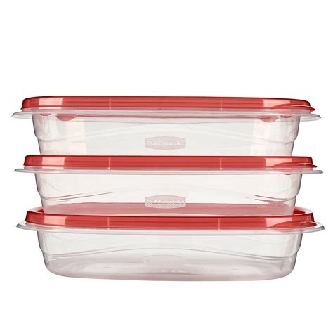 Rubbermaid Take alongs Divided Rectangular Food Storage Containers, 3.7 ...