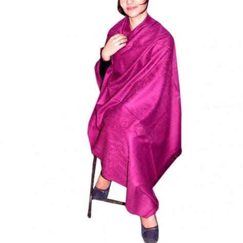 Dark purple classic plain emboss shawl