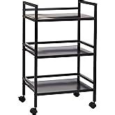 Plantex 3 Tier Premium Metal Rolling Trolley Cart Stand with Wheels ...