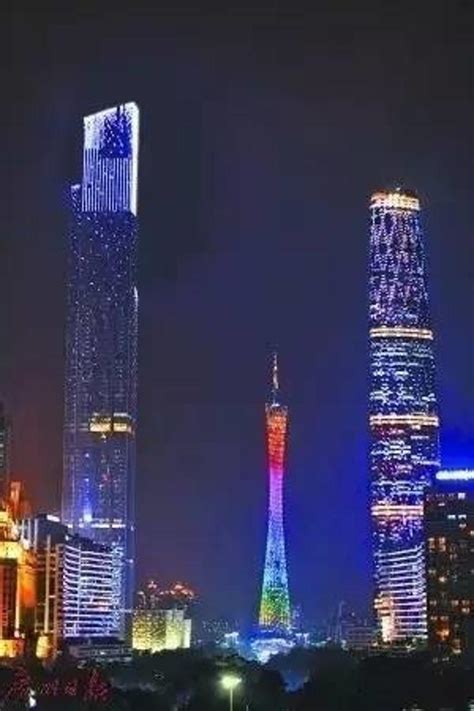 点赞 | 新地标——广州东塔全方位亮灯！三塔映月，颜值爆表！