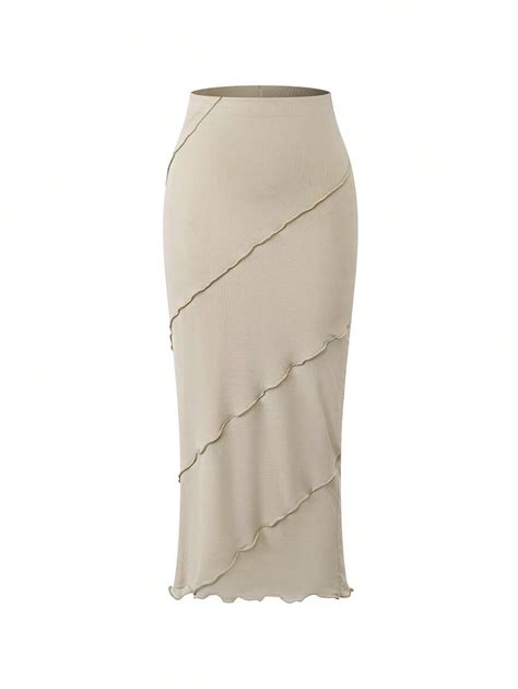 SHEIN Unity Lettuce Trim Pencil Skirt | SHEIN USA