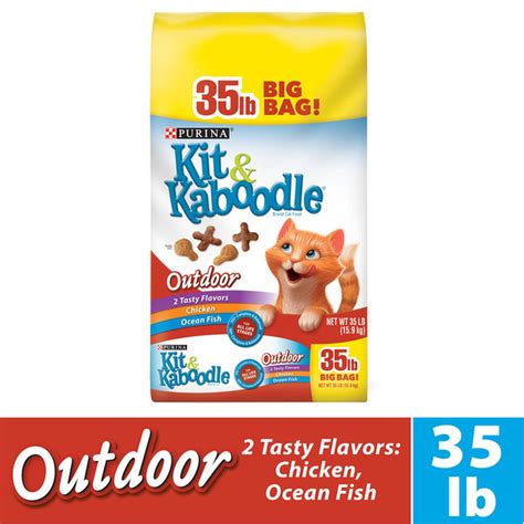 Purina Kit & Kaboodle Dry Cat Food, Outdoor Chicken & Ocean Fish (35 lb ...