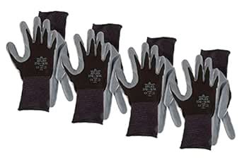 4 Pack Atlas Glove 370BBK Atlas Nitrile Tough Gloves - X-Large : Amazon ...