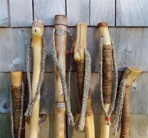 Wooden Walking Stick Walking Stick Handmade Hiking Staff Hand Carved ...