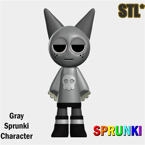 🦸 Gray Sprunki Incredibox 3D STL Character Fanart・ STL File for 3D ...