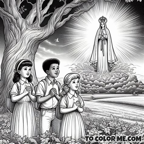Our Lady’s Message Unfolds: The First Apparition Coloring Page – To ...