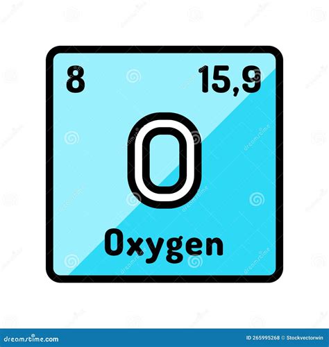 Oxygen Chemical Element Color Icon Vector Illustration Stock Vector - Illustration of medicine ...