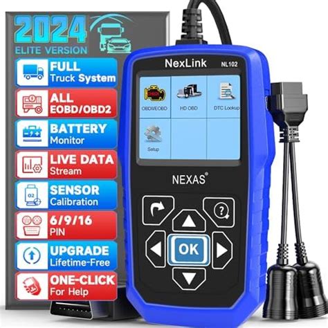 NEXAS Heavy Duty Truck Scanner NL102 OBD/EOBD+HDOBD Diagnostic Scan ...