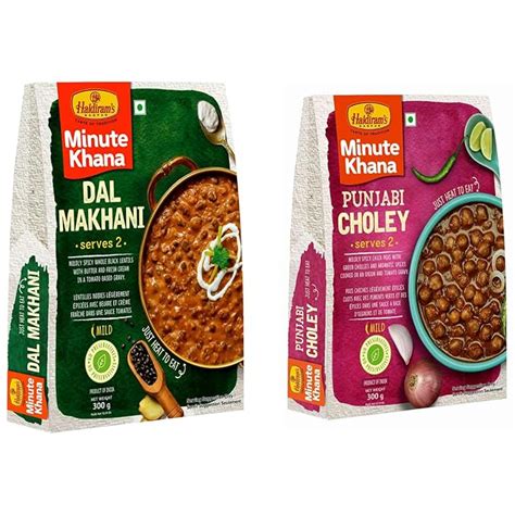 Haldirams Dal Makhani and Punjabi Choley Combo (600 gms) : Amazon.in ...
