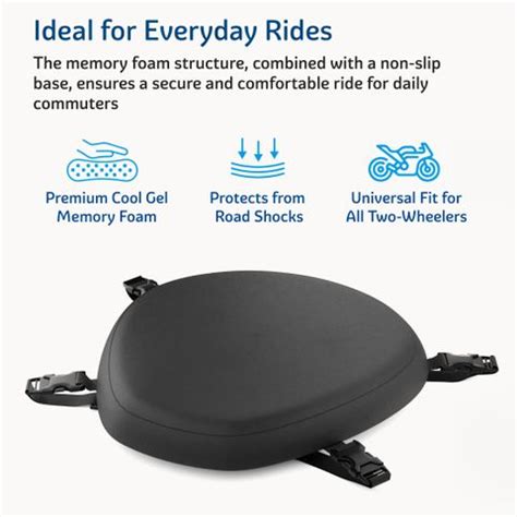 HOSPIKART Memory Foam Motorcycle Seat Cushion - Tailbone & Sit Bone ...
