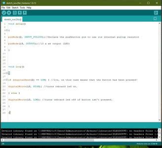 How to Buttons Arduino without Pull-Up Resistor 的图像结果