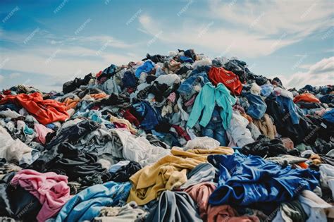 Premium Photo | The Troubling Pile Of Clothes In The Landfill Exposes ...
