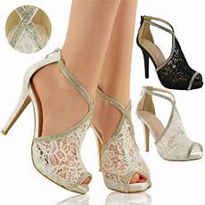 High Heels Shoes For Wedding by Womens Wedding Shoes High Heels Lace Diamante High Heels Shoes For Wedding