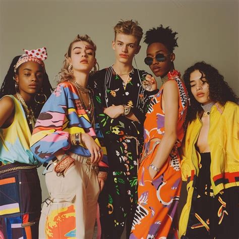 Group of gen z models posing confidently in bold | Premium AI-generated ...