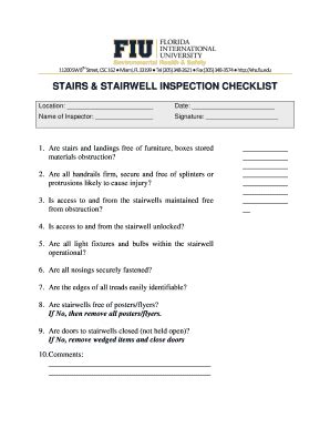 Staircase Checklist - Fill and Sign Printable Template Online