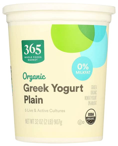 Buy 365 by Whole Foods Market, Yogurt Greek Plain Non Fat Organic, 32 ...