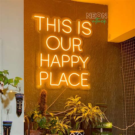 Buy This Is Our Happy Place Neon Sign Online in India | Neon Attack