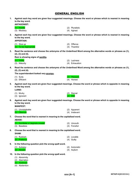 Gen english paper-ii(1) | PDF