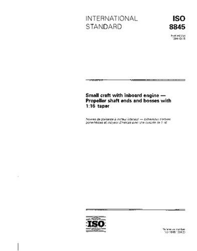 ISO 8845:1994, Small craft with inboard engine - Propeller shaft ends ...
