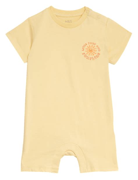 Buy Pure Cotton Sunshine Romper at Marks & Spencer