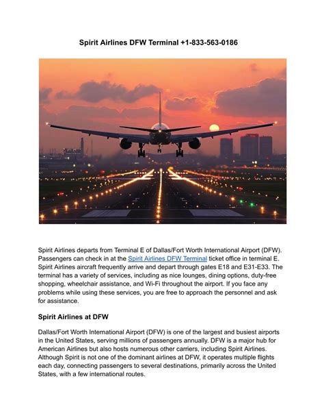 Spirit Airlines DFW Terminal | PDF to Flipbook