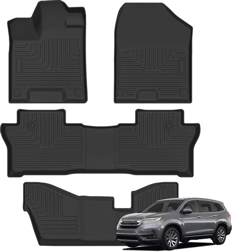 Amazon.com: Naibeve Floor Mats for 2016-2022 Honda Pilot 8 Seats-All ...