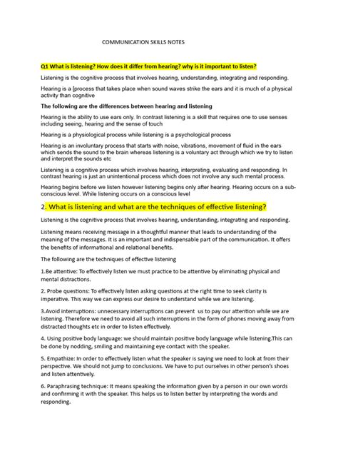 Image result for Communication Skills Lecture Notes PDF