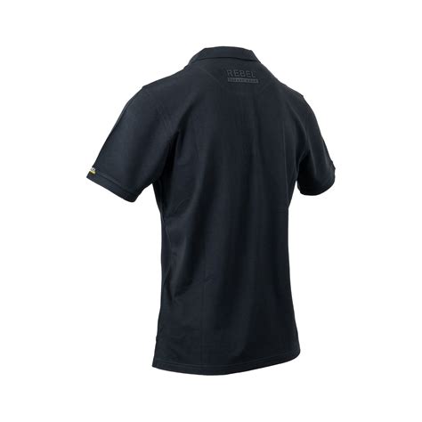 REBEL Work Wear Golf Shirt Black - Protekta Safety Gear