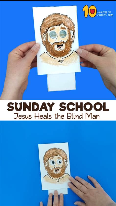 Jesus Heals the Blind Man Coloring Page | Bible school crafts, Bible ...