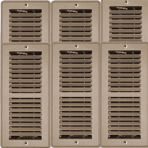 TRUEaire Mobile Home Floor Register 4 x 8 Brown (6 Pack) - H & S Mobile ...