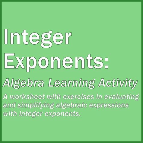 Image result for 2.1 Applying Exponents of Integer Exponents