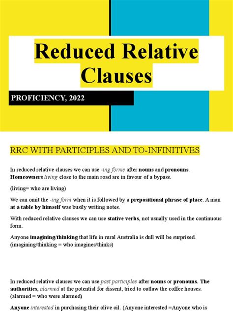 Image result for Reduced Relative Clause