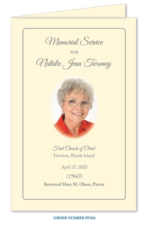 Image result for Funeral Service Program