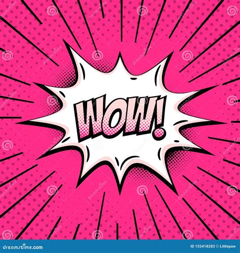 Comic Style Text, WOW Sound Effect, Speech Bubble, Pop Art ...