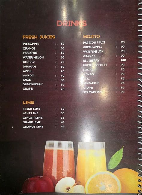 Menu at Nahdi Kuzhimandhi, Palakkad