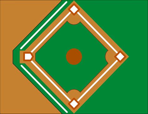 Clipart - baseball diamond