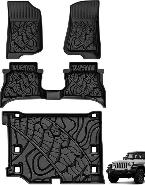 Amazon.com: ANBINGO-Floor Mats & Cargo Liner for Jeep Wrangler 4XE 2021 ...