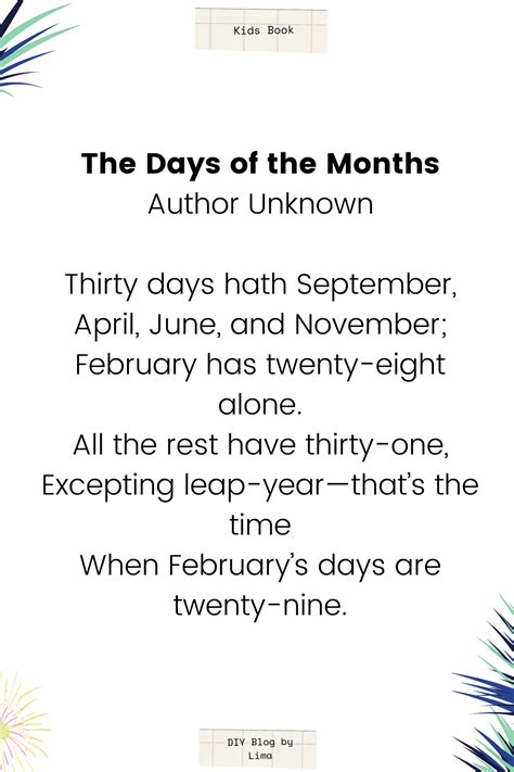 What Rhymes With Month For A Poem at Tommy Brannan blog