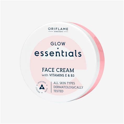 Oriflame essentials glow essentials face cream with vitamins e and b3 ...