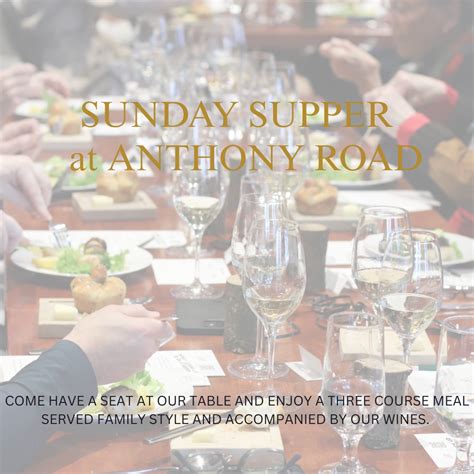 June Sunday Supper - Anthony Road Wine Company