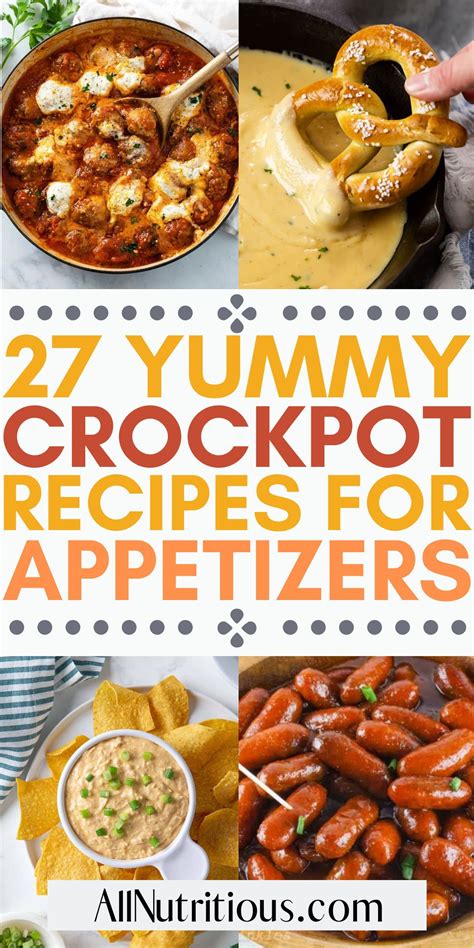 27 Best Crockpot Appetizers (Easy & Yummy) | Slow cooker appetizers ...