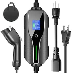 Evjuicion Level 1-2 EV Charger (16Amp, 110V-240V), Portable Electric ...