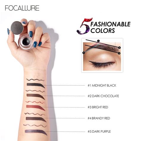 Buy FOCALLURE Waterproof Gel Eyeliner,Long Lasting Smudge-Proof Cream ...