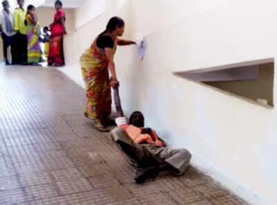 Stretcher denied, wife drags husband to first floor at Andhra Pradesh ...