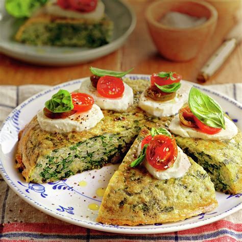 Tortilla de arroz con espinacas