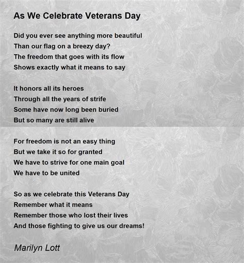 Veterans Day Poem
